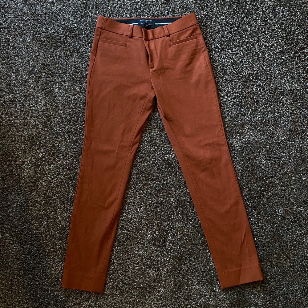 Banana Republic Burnt Orange Sloan Slacks